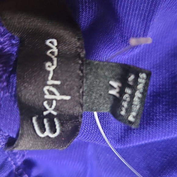 Express/ Purple Ruched Relaxed Blouse Women"s M NWT - Picture 5 of 6